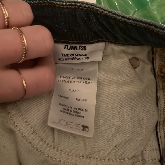 Joe’s Charlie High Waist Raw Hem Crop Skinny Jeans Shondra 29 - Picture 6 of 8